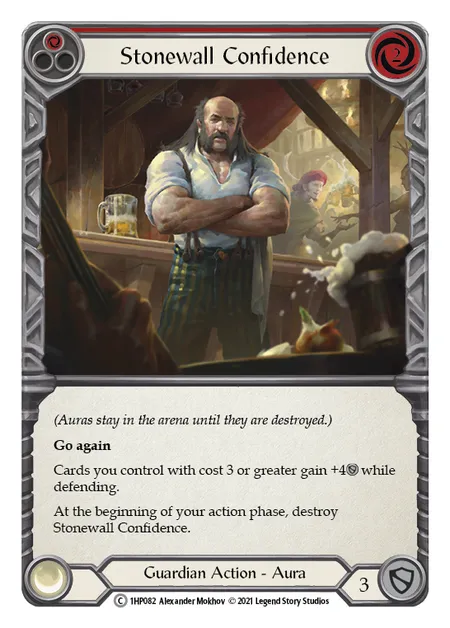 (1HP082) Flesh & Blood TCG History Pack 1 Single: Stonewall Confidence (Red) (Regular)  Common