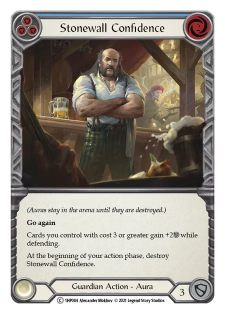 (1HP084) Flesh & Blood TCG History Pack 1 Single: Stonewall Confidence (Blue) (Regular)  Common