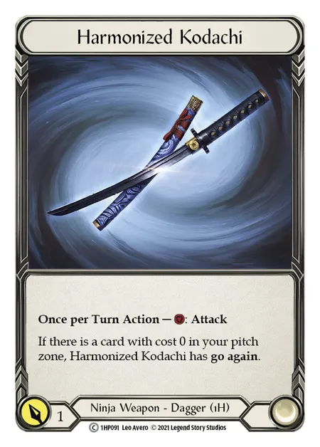 (1HP091) Flesh & Blood TCG History Pack 1 Single: Harmonized Kodachi (Regular)  Common