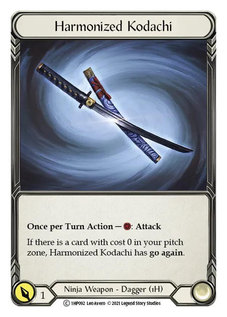 (1HP092) Flesh & Blood TCG History Pack 1 Single: Harmonized Kodachi (Regular)  Common