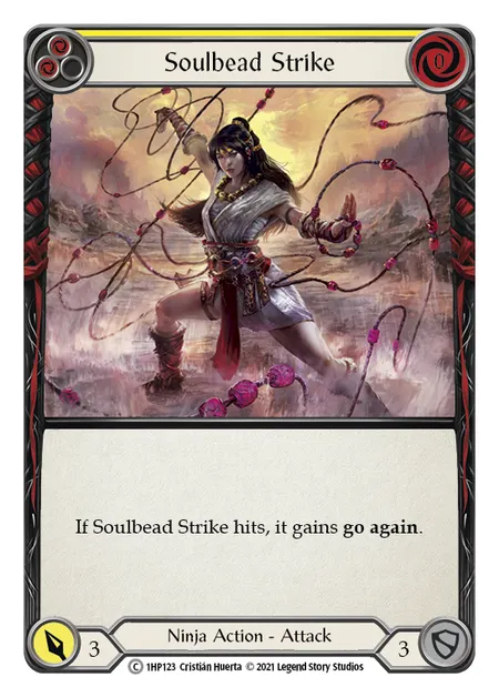 (1HP123) Flesh & Blood TCG History Pack 1 Single: Soulbead Strike (Yellow) (Regular)  Common