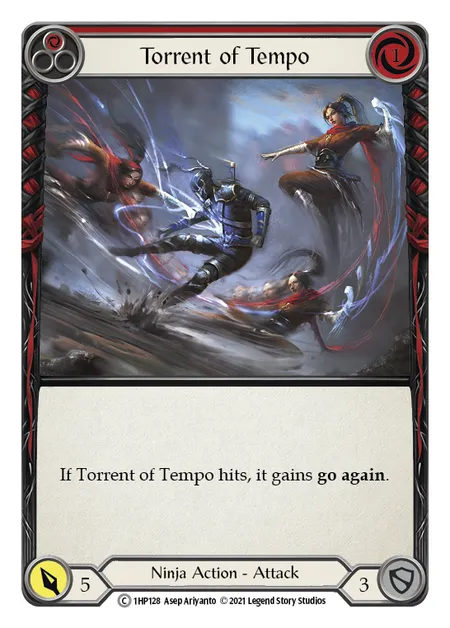 (1HP128) Flesh & Blood TCG History Pack 1 Single: Torrent of Tempo (Red) (Regular)  Common