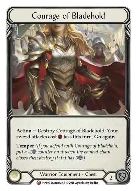 (1HP146) Flesh & Blood TCG History Pack 1 Single: Courage of Bladehold (Regular)  Majestic