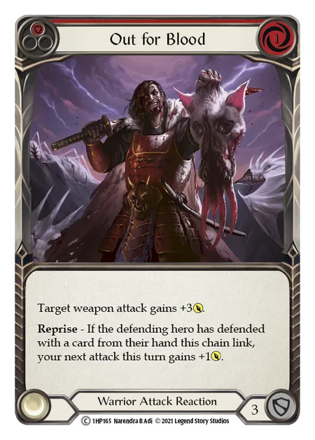 (1HP165) Flesh & Blood TCG History Pack 1 Single: Out for Blood (Red) (Regular)  Common