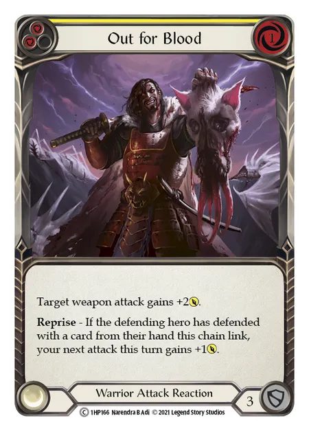 (1HP166) Flesh & Blood TCG History Pack 1 Single: Out for Blood (Yellow) (Regular)  Common