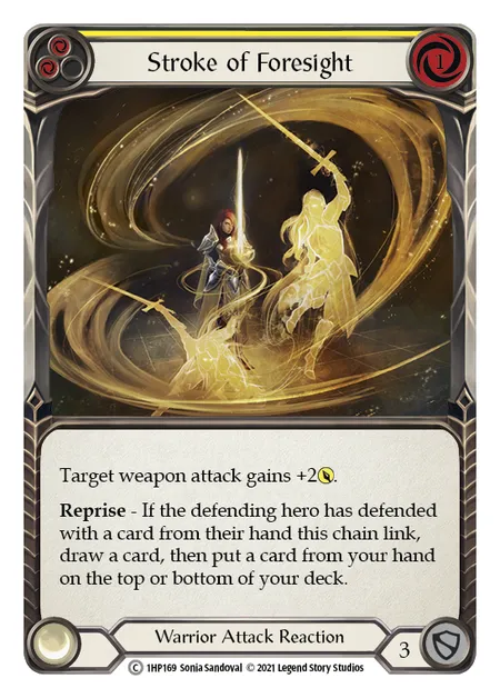 (1HP169) Flesh & Blood TCG History Pack 1 Single: Stroke of Foresight (Yellow) (Regular)  Common