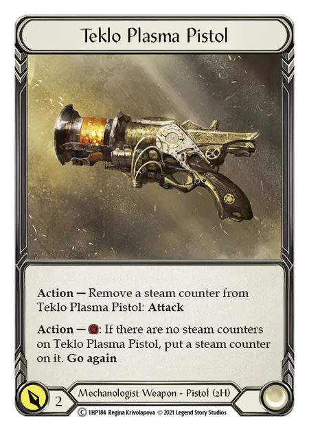 (1HP184) Flesh & Blood TCG History Pack 1 Single: Teklo Plasma Pistol (Regular)  Common