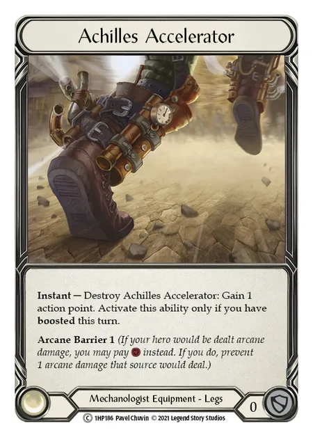 (1HP186) Flesh & Blood TCG History Pack 1 Single: Achilles Accelerator (Regular)  Common