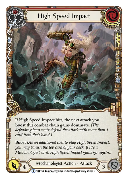 (1HP193) Flesh & Blood TCG History Pack 1 Single: High Speed Impact (Red) (Regular)  Rare