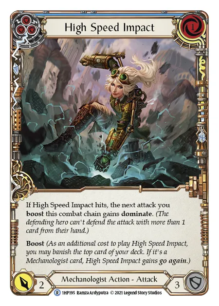 (1HP195) Flesh & Blood TCG History Pack 1 Single: High Speed Impact (Blue) (Regular)  Rare