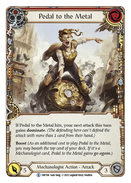 (1HP196) Flesh & Blood TCG History Pack 1 Single: Pedal to the Metal (Red) (Regular)  Rare