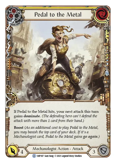 (1HP197) Flesh & Blood TCG History Pack 1 Single: Pedal to the Metal (Yellow) (Regular)  Rare