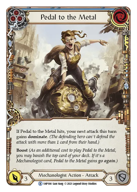 (1HP198) Flesh & Blood TCG History Pack 1 Single: Pedal to the Metal (Blue) (Regular)  Rare