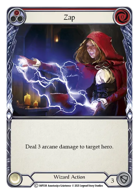 (1HP338) Flesh & Blood TCG History Pack 1 Single: Zap (Red) (Regular)  Common