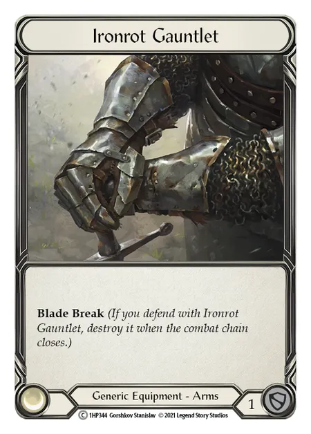 (1HP344) Flesh & Blood TCG History Pack 1 Single: Ironrot Gauntlet (Regular)  Common