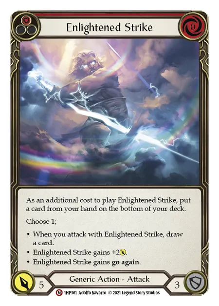 (1HP361) Flesh & Blood TCG History Pack 1 Single: Enlightened Strike (Regular)  Majestic