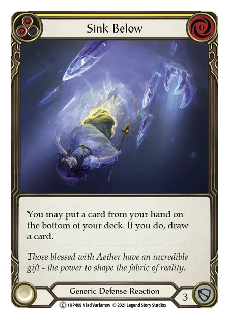 (1HP409) Flesh & Blood TCG History Pack 1 Single: Sink Below (Yellow) (Regular)  Common