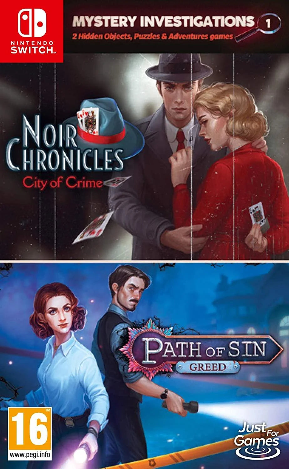 Nintendo Switch: Mystery Investigations 1: Noir Chronicles: City of Crime + Path of Sin: Greed