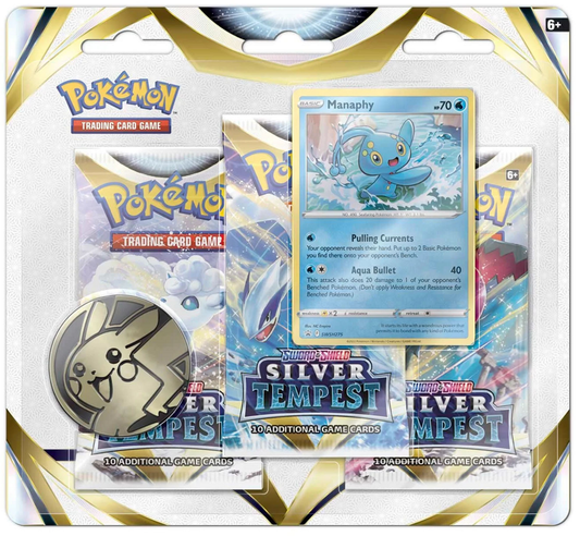 Pokemon TCG Silver Tempest Triple Pack - Manaphy