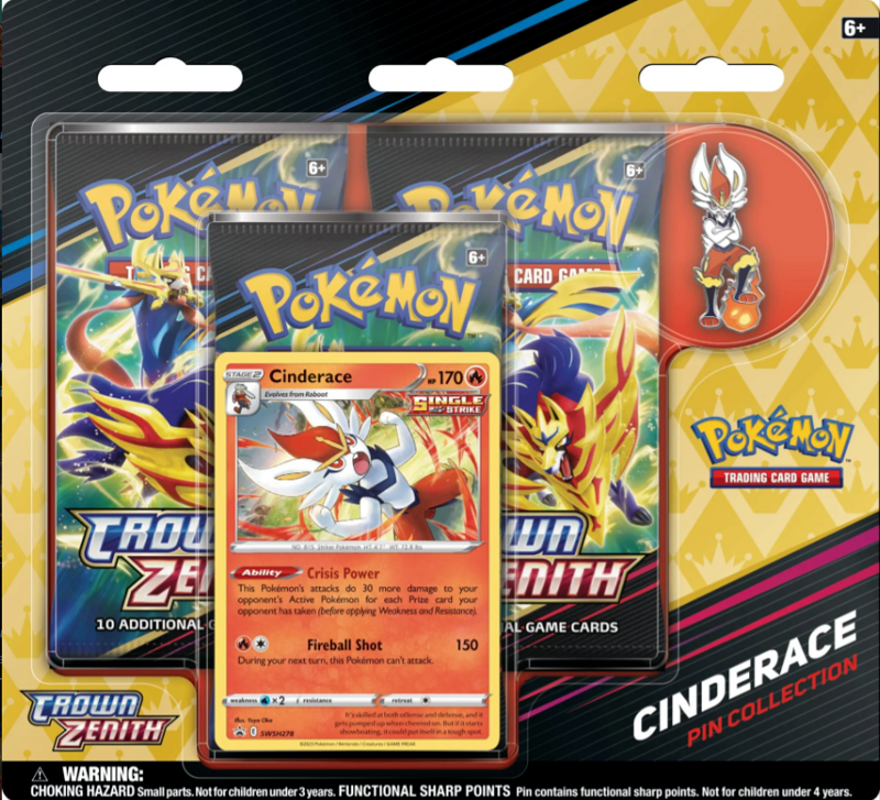 Pokemon TCG Crown Zenith: Pin Collection Cinderace