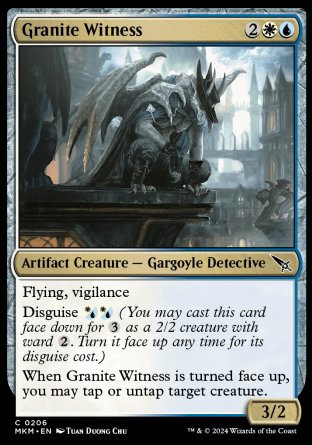 (206) Magic The Gathering Murders at Karlov Manor Single: Granite Witness  Common