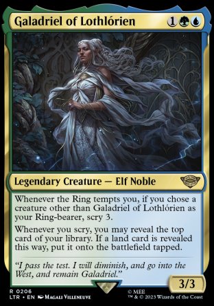 (206) Magic The Gathering The Lord of the Rings: Tales of Middle-earth Single: Galadriel of Lothl��rien  Rare