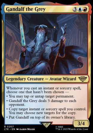 (207) Magic The Gathering The Lord of the Rings: Tales of Middle-earth Single: Gandalf the Grey  Rare