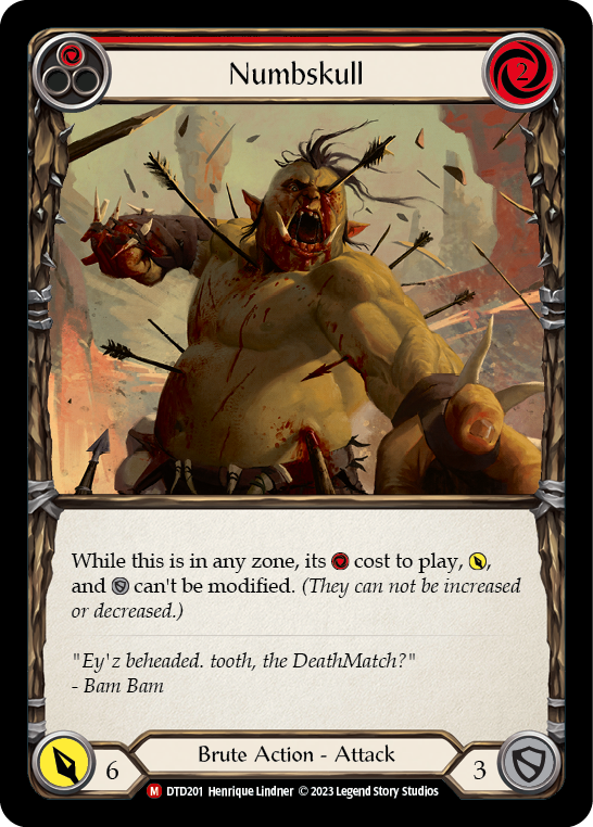 (DTD201) Flesh & Blood TCG Dusk till Dawn Single: Numbskull (Regular)  Majestic