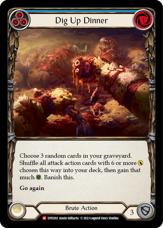 (DTD202) Flesh & Blood TCG Dusk till Dawn Single: Dig Up Dinner (Regular)  Majestic