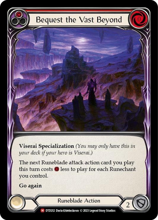 (DTD212) Flesh & Blood TCG Dusk till Dawn Single: Bequest the Vast Beyond (Regular)  Majestic