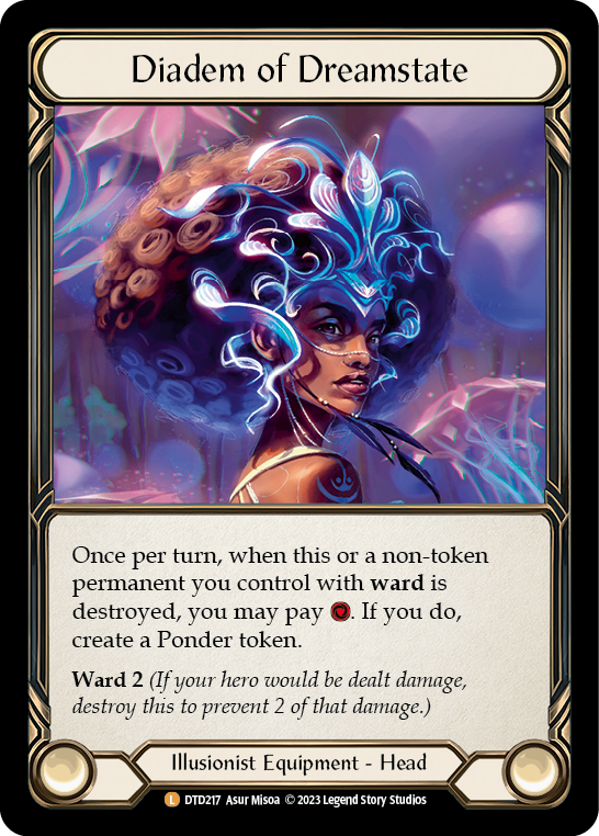 (DTD217) Flesh & Blood TCG Dusk till Dawn Single: Diadem of Dreamstate (Rainbow Foil)  Legendary