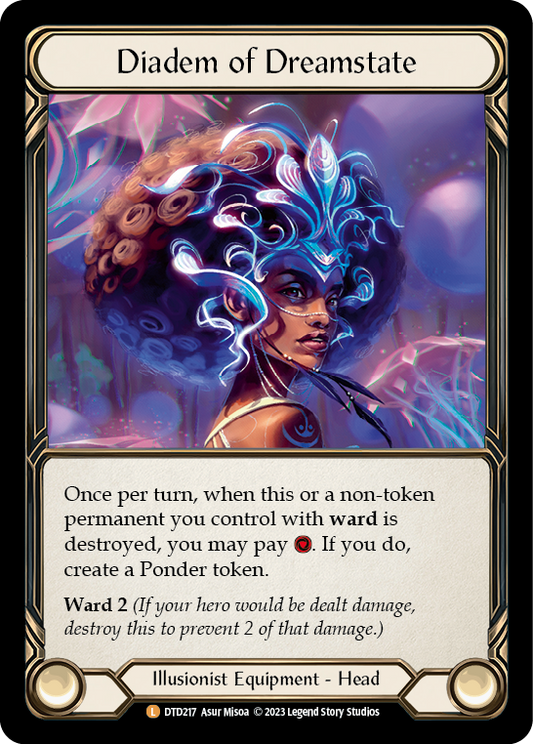 (DTD217) Flesh & Blood TCG Dusk till Dawn Single: Diadem of Dreamstate (Rainbow Foil)  Legendary