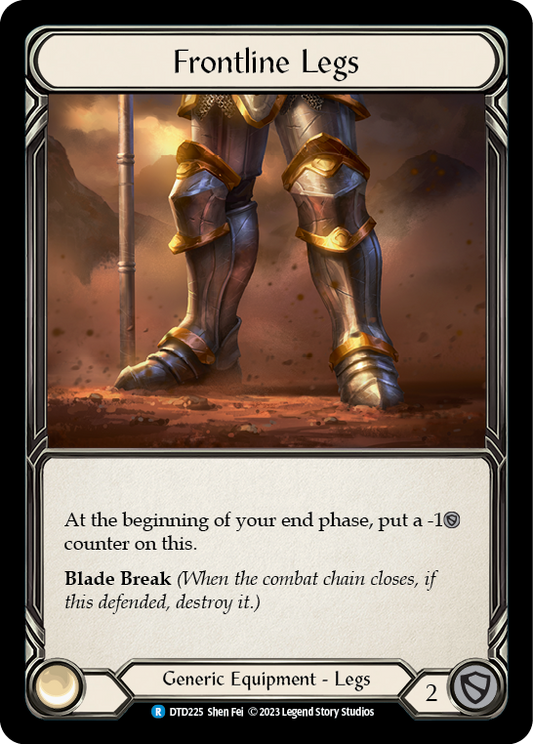 (DTD225) Flesh & Blood TCG Dusk till Dawn Single: Frontline Legs (Cold Foil)  Rare