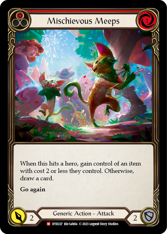 (DTD227) Flesh & Blood TCG Dusk till Dawn Single: Mischievous Meeps (Regular)  Majestic