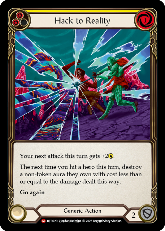 (DTD229) Flesh & Blood TCG Dusk till Dawn Single: Hack to Reality (Rainbow Foil)  Majestic