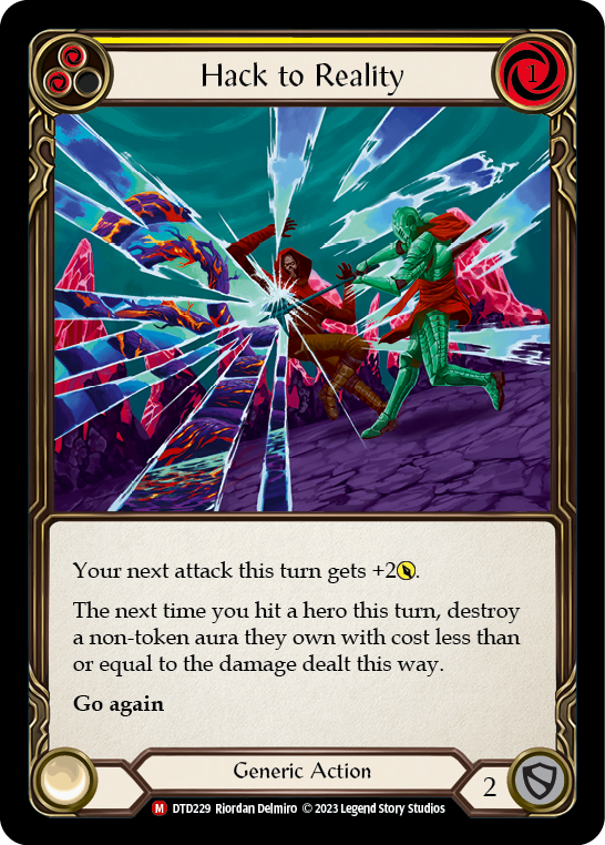 (DTD229) Flesh & Blood TCG Dusk till Dawn Single: Hack to Reality (Regular)  Majestic