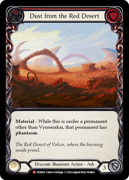 (DYN003) Flesh & Blood TCG Dynasty Single: Dust from the Red Desert (Regular)  Majestic