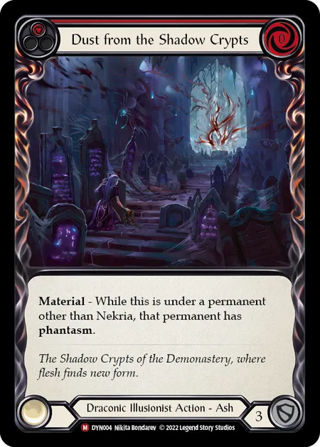 (DYN004) Flesh & Blood TCG Dynasty Single: Dust from the Shadow Crypts (Rainbow Foil)  Majestic