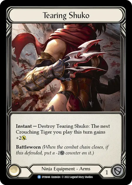 (DYN046) Flesh & Blood TCG Dynasty Single: Tearing Shuko (Rainbow Foil)  Rare