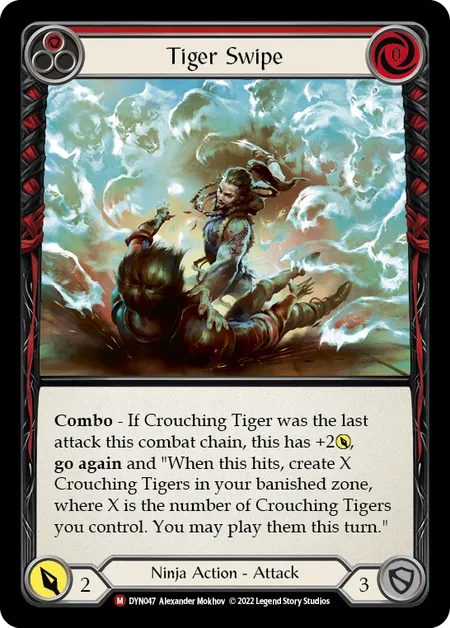 (DYN047) Flesh & Blood TCG Dynasty Single: Tiger Swipe (Rainbow Foil)  Majestic