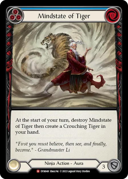 (DYN048) Flesh & Blood TCG Dynasty Single: Mindstate of Tiger (Rainbow Foil)  Majestic