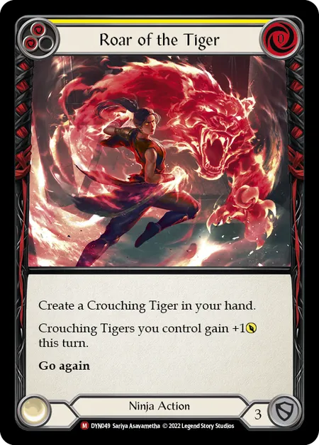 (DYN049) Flesh & Blood TCG Dynasty Single: Roar of the Tiger (Rainbow Foil)  Majestic