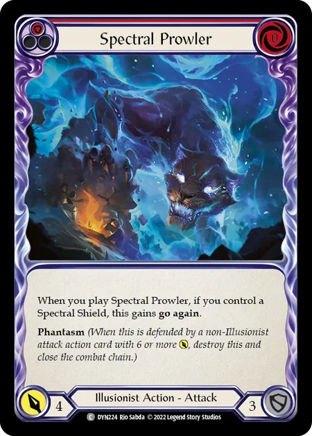 (DYN224) Flesh & Blood TCG Dynasty Single: Spectral Prowler (Red) (Regular)  Common