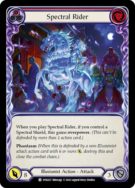 (DYN227) Flesh & Blood TCG Dynasty Single: Spectral Rider (Red) (Regular)  Common