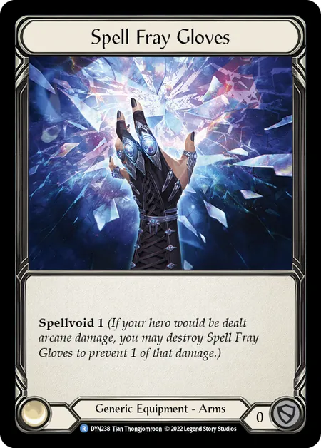 (DYN238) Flesh & Blood TCG Dynasty Single: Spell Fray Gloves (Regular)  Rare