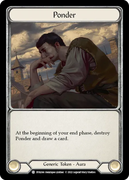 (DYN244) Flesh & Blood TCG Dynasty Single: Ponder (Rainbow Foil)  Common