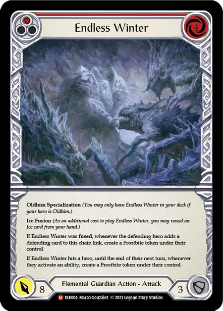 (ELE004) Flesh & Blood TCG Tales of Aria - First Single: Endless Winter (Rainbow Foil)  Majestic