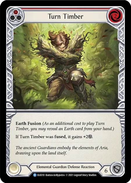 (ELE010) Flesh & Blood TCG Tales of Aria - First Single: Turn Timber (Red) (Regular)  Rare