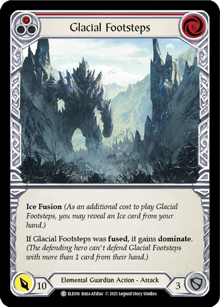 (ELE016) Flesh & Blood TCG Tales of Aria - First Single: Glacial Footsteps (Red) (Rainbow Foil)  Common