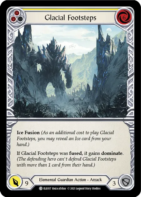 (ELE017) Flesh & Blood TCG Tales of Aria - First Single: Glacial Footsteps (Yellow) (Regular)  Common